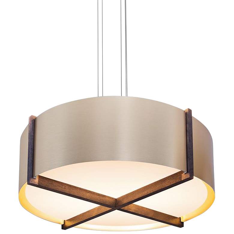 Image 2 Cerno Plura 24" Wide Rose Gold LED Pendant Light