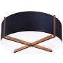 Cerno Plura 24"W Walnut and Matte Black LED Ceiling Light