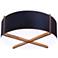Cerno Plura 24"W Walnut and Matte Black LED Ceiling Light