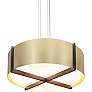 Cerno Plura 36" Wide Brushed Brass LED Pendant Light