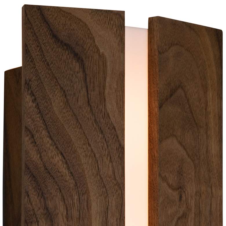 Image 2 Cerno Rima 12" High Walnut 2700K LED Wall Sconce more views