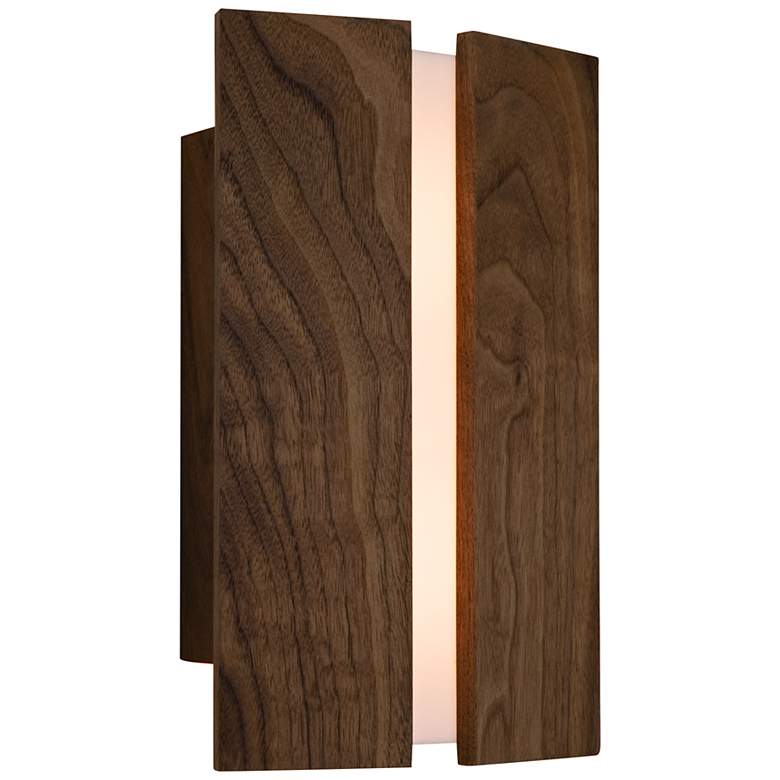 Image 1 Cerno Rima 12" High Walnut 4000K LED Wall Sconce
