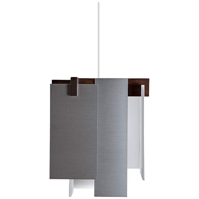 Image 2 Cerno Salix Brushed Aluminum 7 1/2 inch Wide LED Mini Pendant