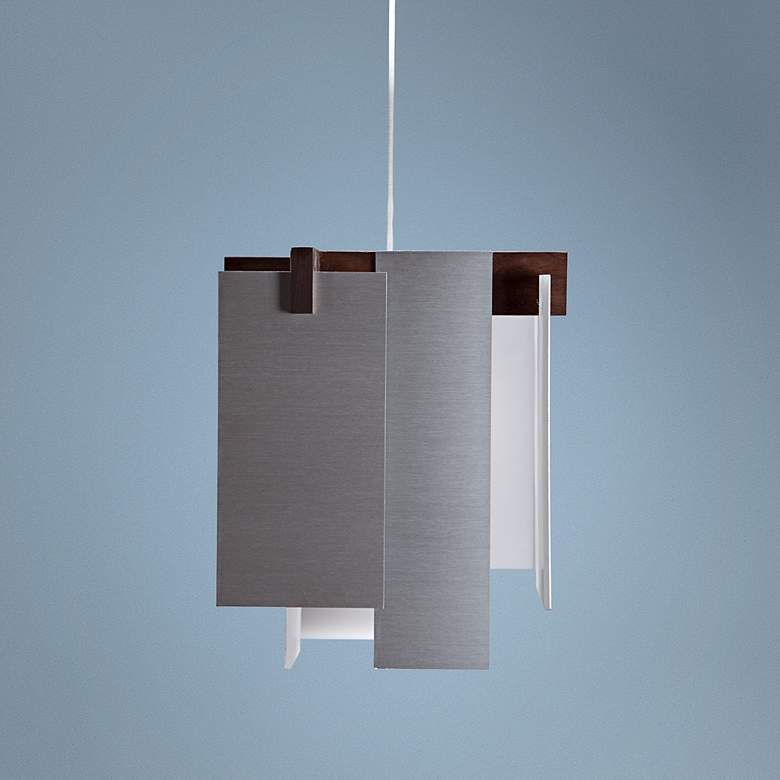 Image 1 Cerno Salix Brushed Aluminum 7 1/2 inch Wide LED Mini Pendant