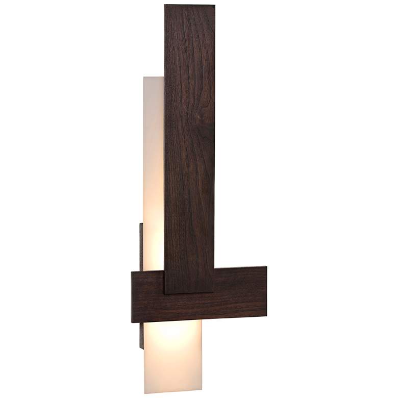 Image 2 Cerno Sedo 36" High Dark Stained Walnut LED Wall Sconce