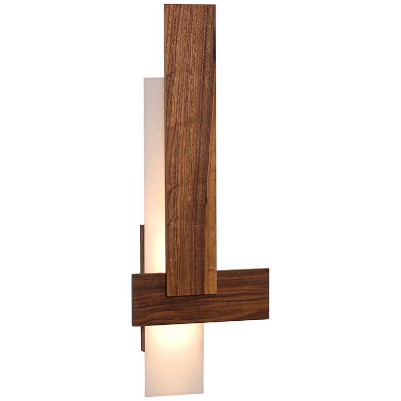 Image 2 Cerno Sedo 36" High Oiled Walnut LED Wall Sconce