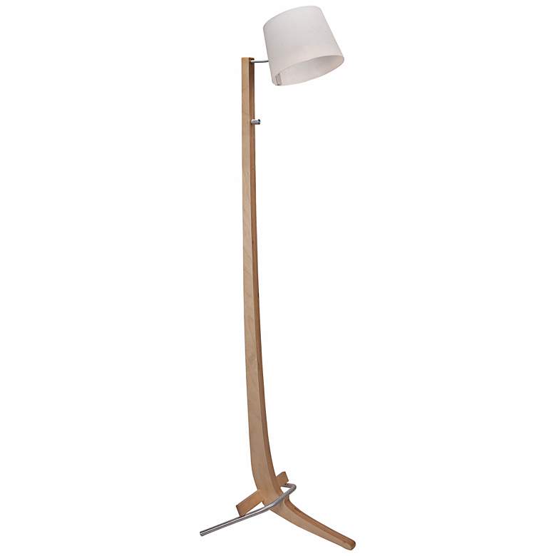 Image 1 Cerno Silva Baltic Birch and White LED Floor Lamp
