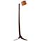 Cerno Silva Brushed Aluminum Walnut LED Floor Lamp