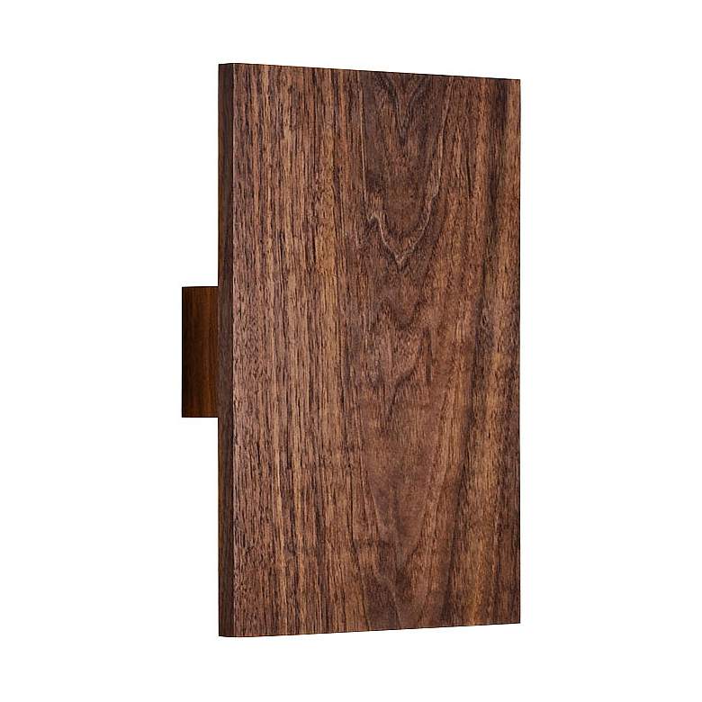 Image 1 Cerno Tersus 10 3/4 inch High Oiled Walnut LED Wall Sconce