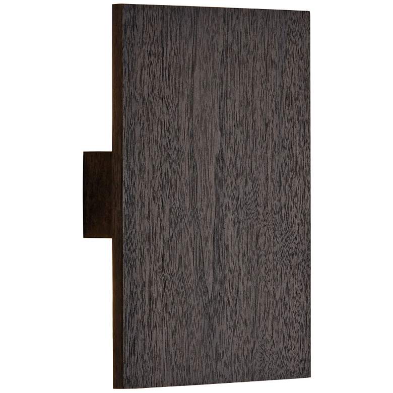Image 1 Cerno Tersus 10 3/4"H Dark Stained Walnut LED Wall Sconce