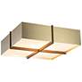 1_Cerno Veram 18"W Brushed Brass and Walnut LED Ceiling Light