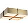 Cerno Veram 18"W Brushed Brass and Walnut LED Ceiling Light