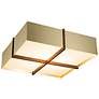 3_Cerno Veram 18"W Brushed Brass and Walnut LED Ceiling Light more views