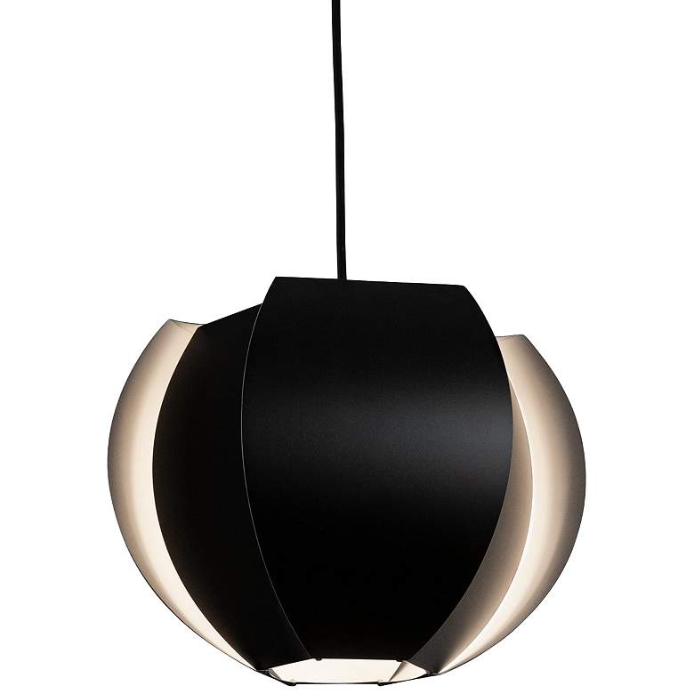 Image 1 Cerno Veris 12 3/4" Wide Matte Black LED Pendant Light