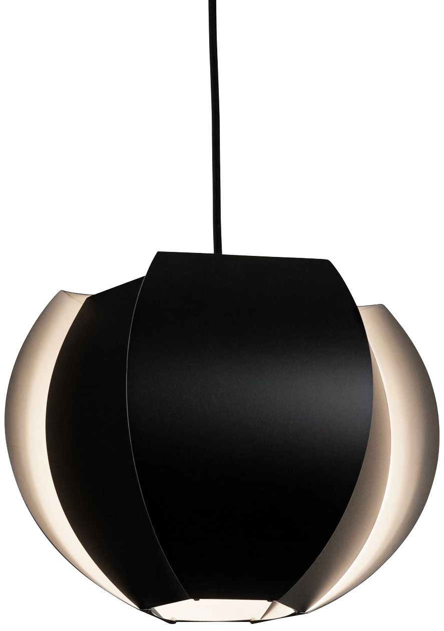 Cerno Veris 12" Wide Matte Black LED Pendant Light with Aluminum Shade