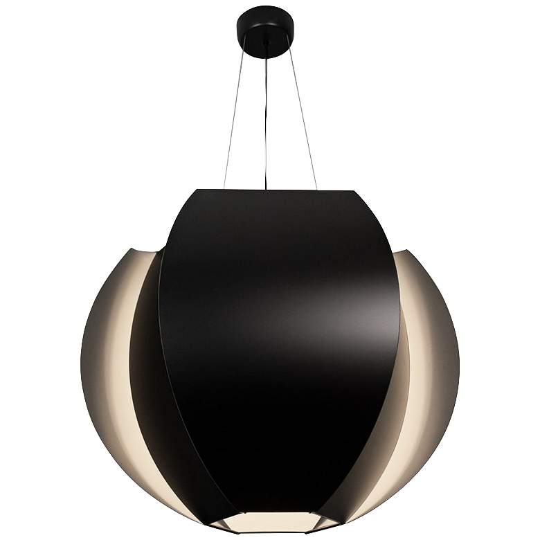 Image 1 Cerno Veris 33 1/2 inch Wide Matte Black LED Pendant Light