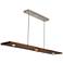 Cerno Vix 48" Wide Oiled Walnut LED Kitchen Island Light Pendant