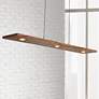 1_Cerno Vix 48" Wide Oiled Walnut LED Kitchen Island Light Pendant