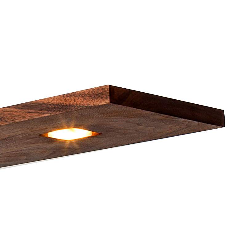 Image 3 Cerno Vix 48" Wide Oiled Walnut LED Kitchen Island Light Pendant more views