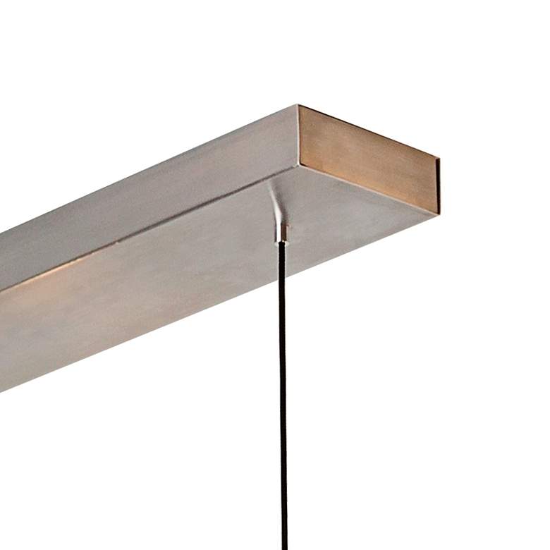 Image 4 Cerno Vix 48" Wide Oiled Walnut LED Kitchen Island Light Pendant more views