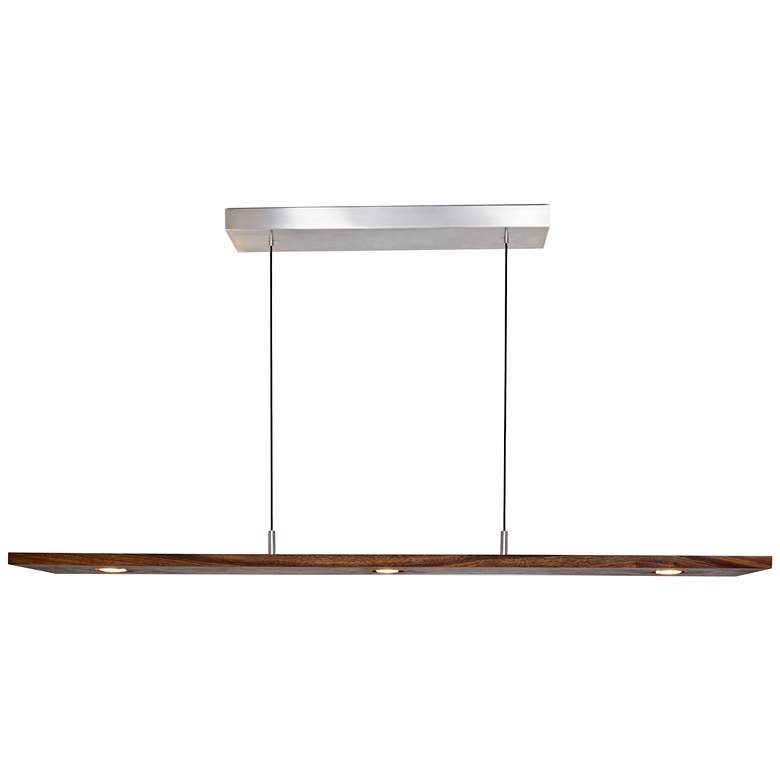 Image 6 Cerno Vix 48" Wide Oiled Walnut LED Kitchen Island Light Pendant more views
