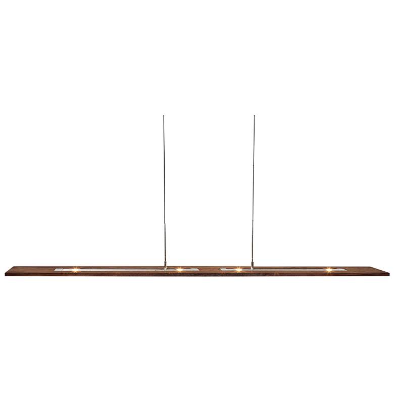 Image 3 Cerno Vix 82 82 inch Wide Walnut Wood Kitchen Island Light Pendant more views