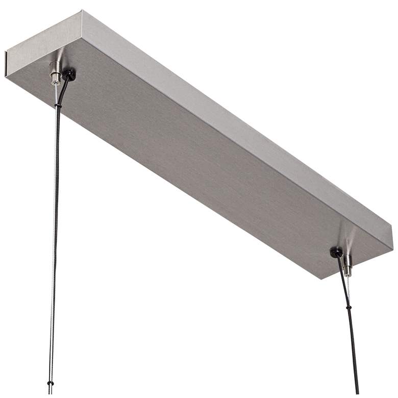 Image 4 Cerno Vix 82 82" Wide Walnut Wood Kitchen Island Light Pendant more views