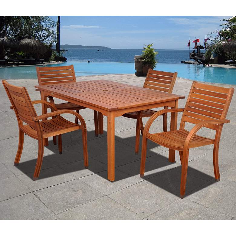 Image 1 Cerrissa Eucalyptus 5-Piece Patio Dining Set