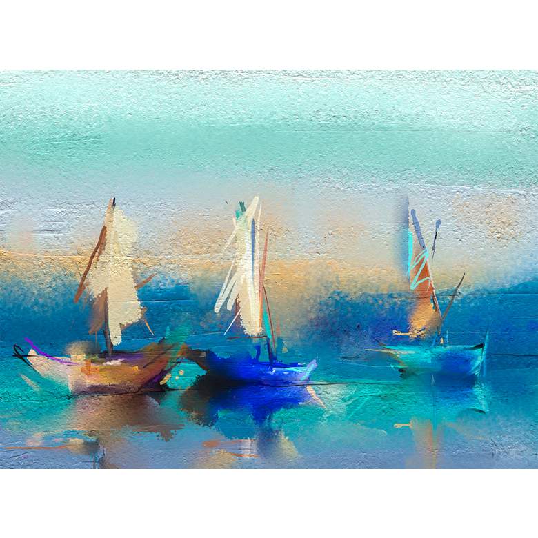 Image 1 Cerulean Sea 40 inch Wide All-Weather Outdoor Canvas Wall Art