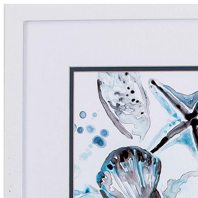 Image 2 Cerulean Seashells A 16" High 2-Piece Framed Wall Art more views