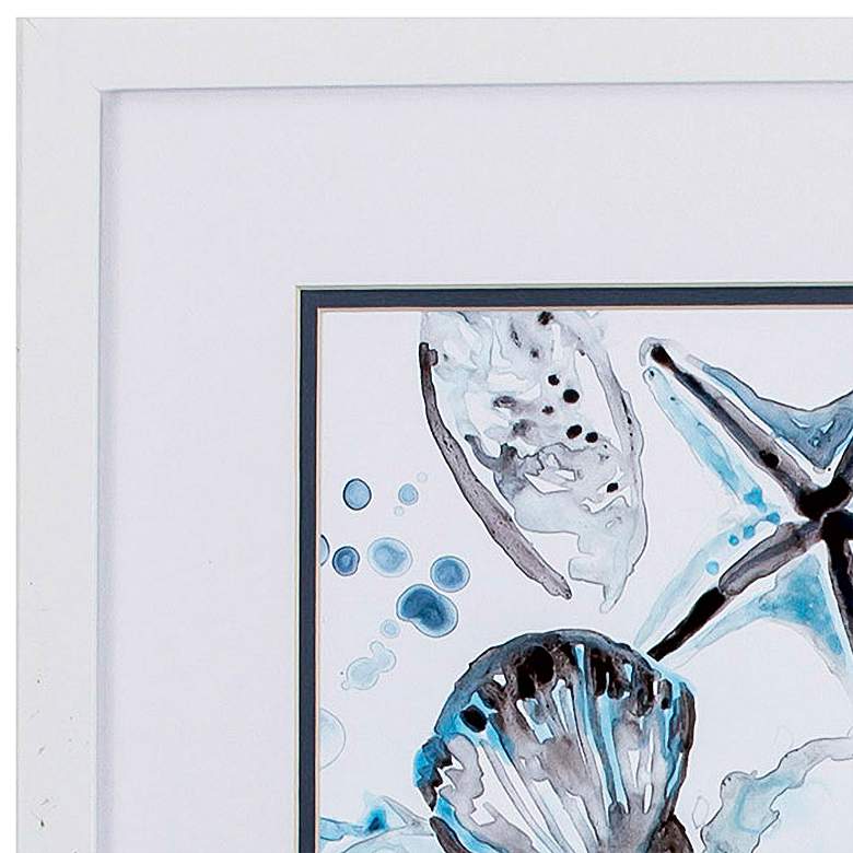 Image 2 Cerulean Seashells A 16 inch High 2-Piece Framed Wall Art more views