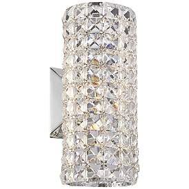 Image3 of Cesenna 10 1/4" High Crystal Cylinder LED Wall Sconce