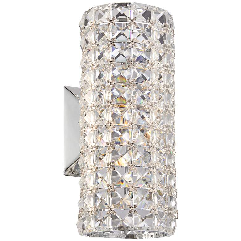 Image 3 Cesenna 10 1/4" High Crystal Cylinder LED Wall Sconce