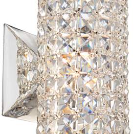 Image4 of Cesenna 10 1/4" High Crystal Cylinder LED Wall Sconce more views
