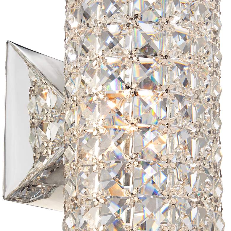Image 4 Cesenna 10 1/4" High Crystal Cylinder LED Wall Sconce more views