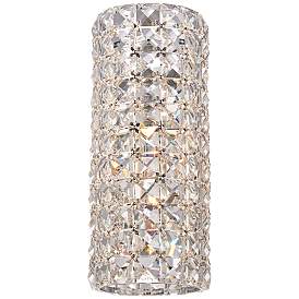 Image5 of Cesenna 10 1/4" High Crystal Cylinder LED Wall Sconce more views