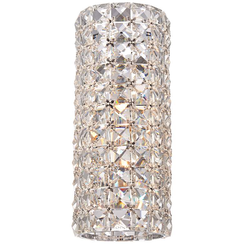 Image 5 Cesenna 10 1/4 inch High Crystal Cylinder LED Wall Sconce more views
