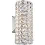 Cesenna 10 1/4" High Crystal Cylinder Wall Sconce in scene
