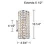 Cesenna 10 1/4" High Crystal Cylinder Wall Sconce in scene