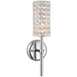 Cesenna 16&quot; High Crystal Cylinder Wall Sconce