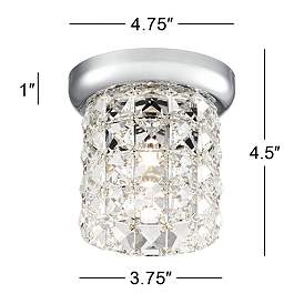 Image5 of Cesenna 4 3/4" Wide Crystal Ceiling Light more views