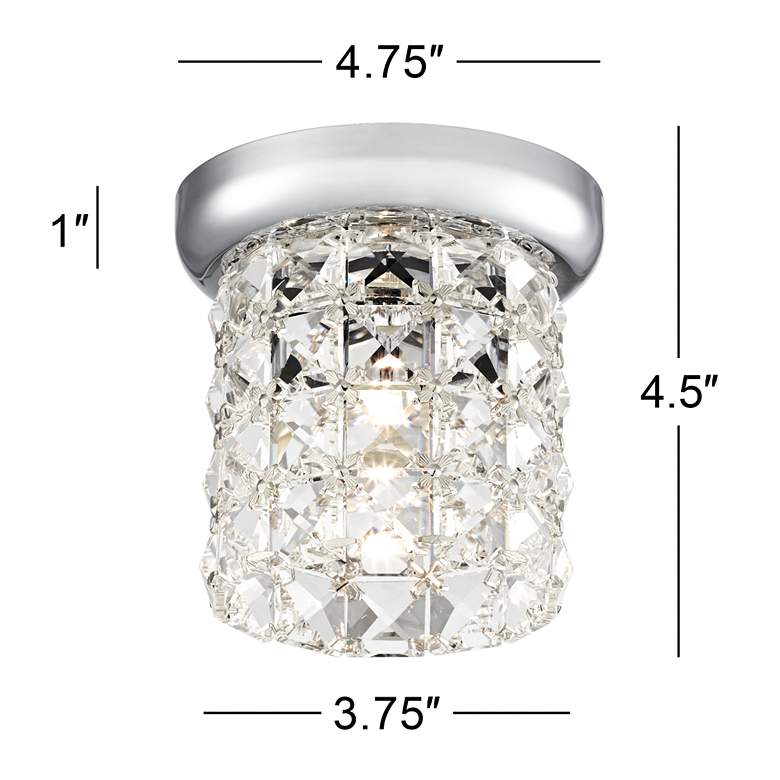 Image 5 Cesenna 4 3/4 inch Wide Crystal Ceiling Light more views