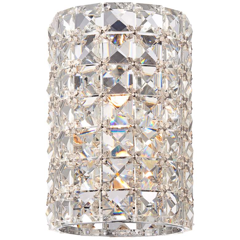 Image 5 Cesenna 6 1/2 inch High Crystal Cylinder LED Wall Sconce more views