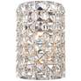 Cesenna 6 1/2" High Crystal Cylinder LED Wall Sconce in scene