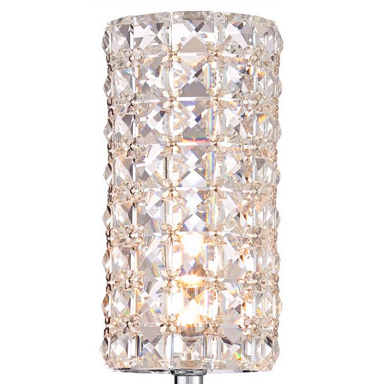 Image 5 Cesenna Cylinder 16 inch High Modern Crystal Wall Sconce more views