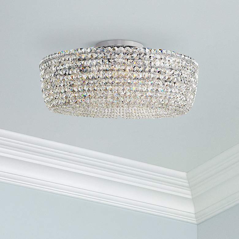 Image 1 Cessano 32" Wide Polished Chrome 8-Light Ceiling Light