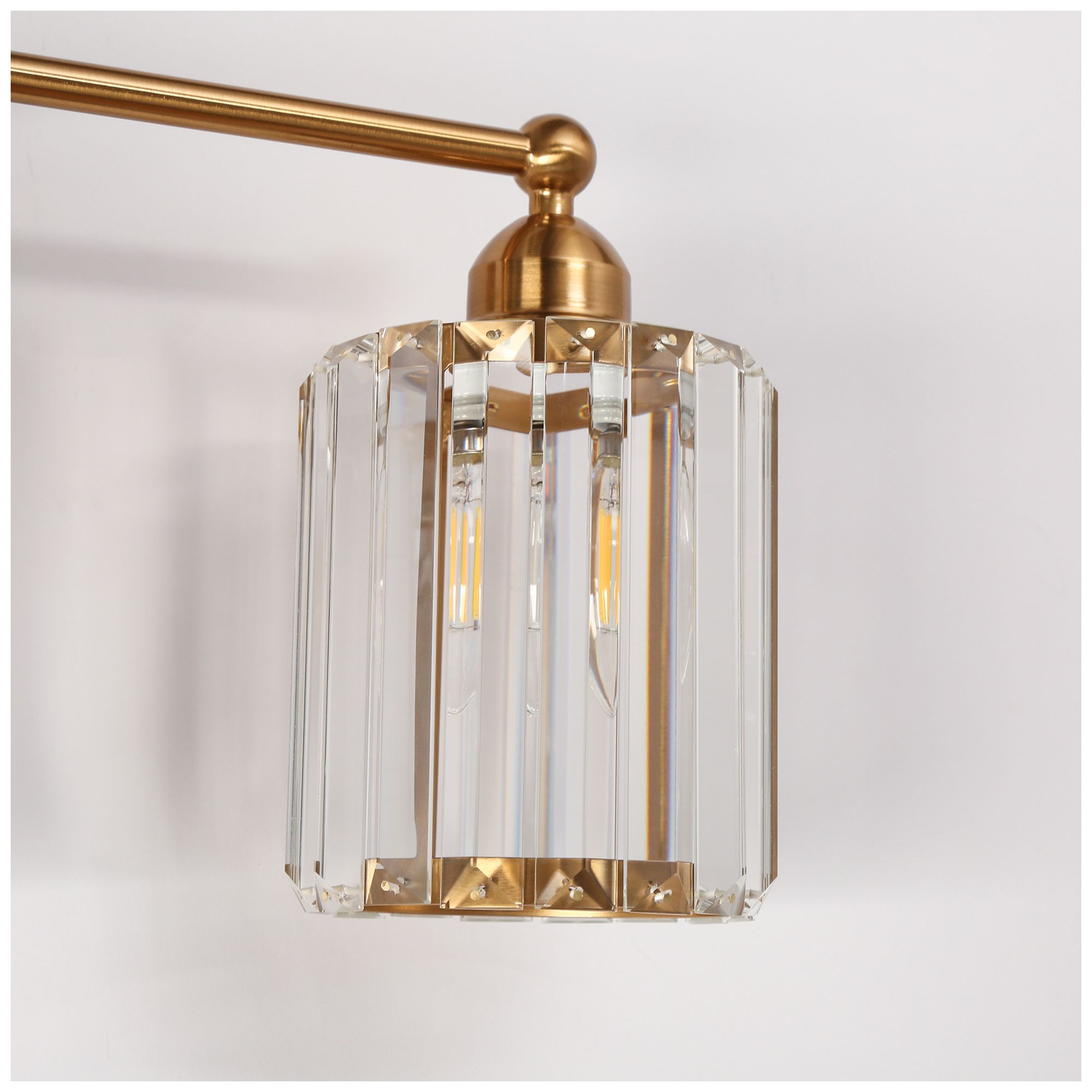 Image 3 Cestalia 24"W Warm Brass 3-Light Crystal Dimmable Bathroom Vanity Light more views