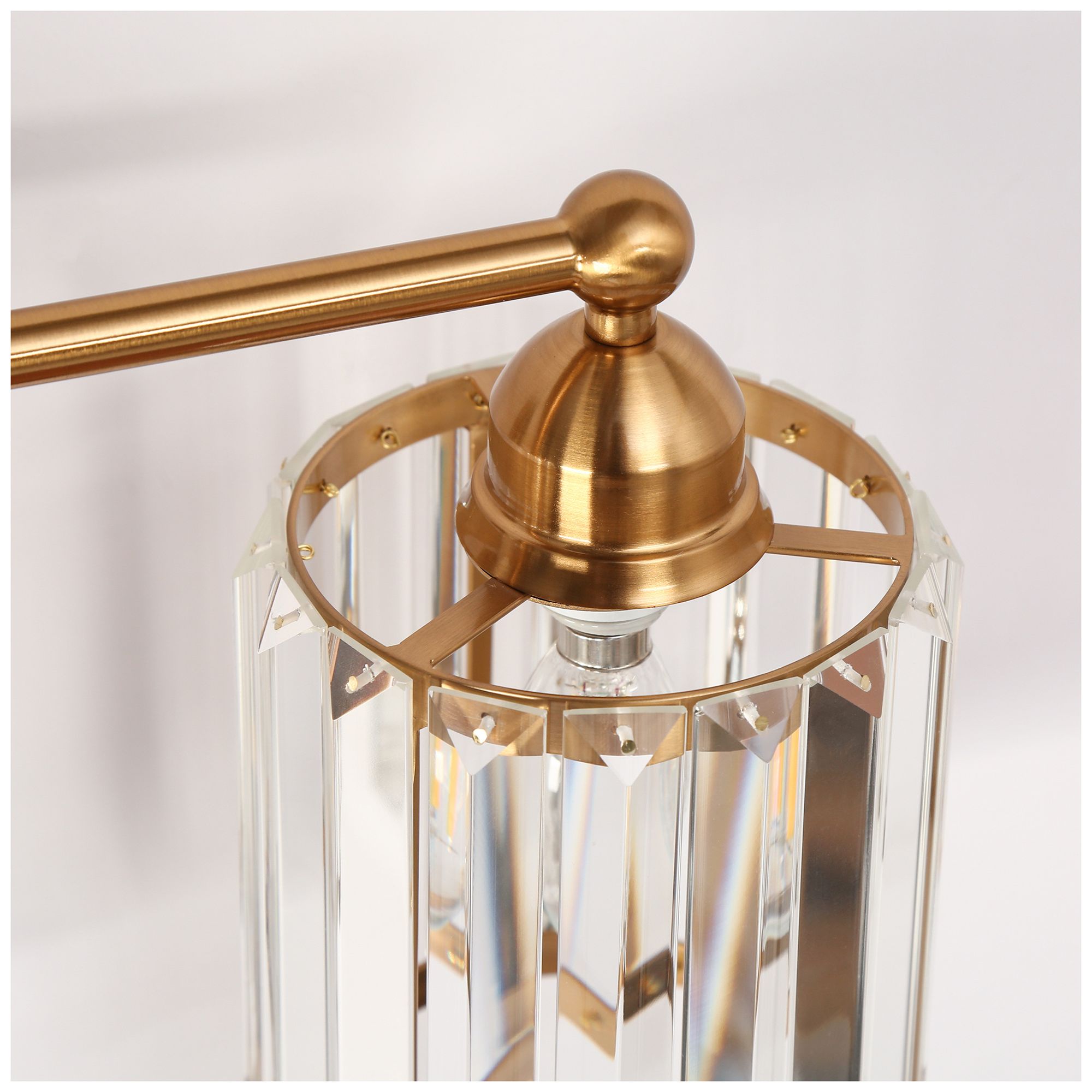 Image 4 Cestalia 24"W Warm Brass 3-Light Crystal Dimmable Bathroom Vanity Light more views