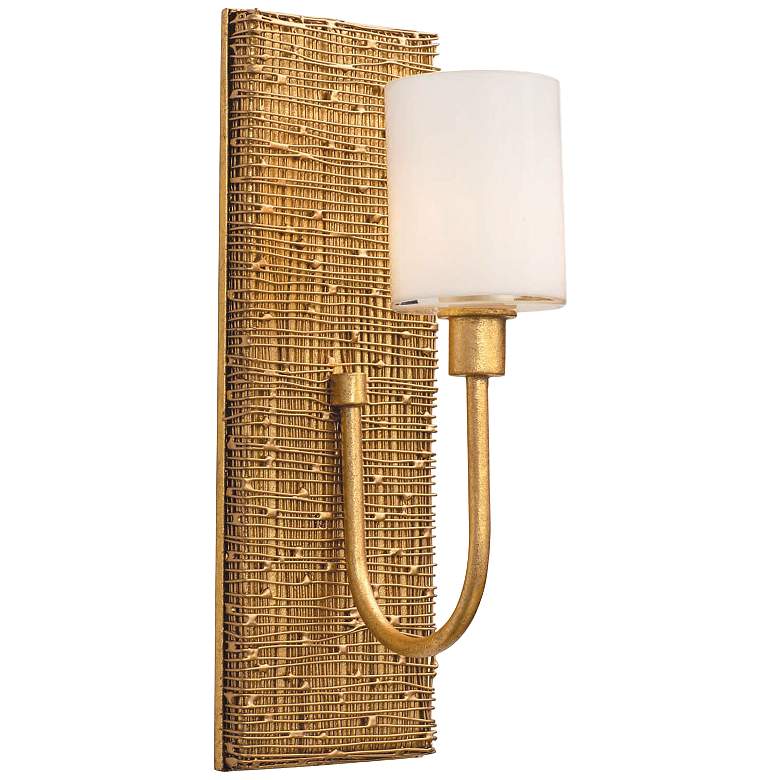 Cestino 14&quot; High Gold Leaf LED Wall Sconce
