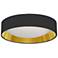 CFLD 11" Wide Black and Gold Shade LED Flush Mount